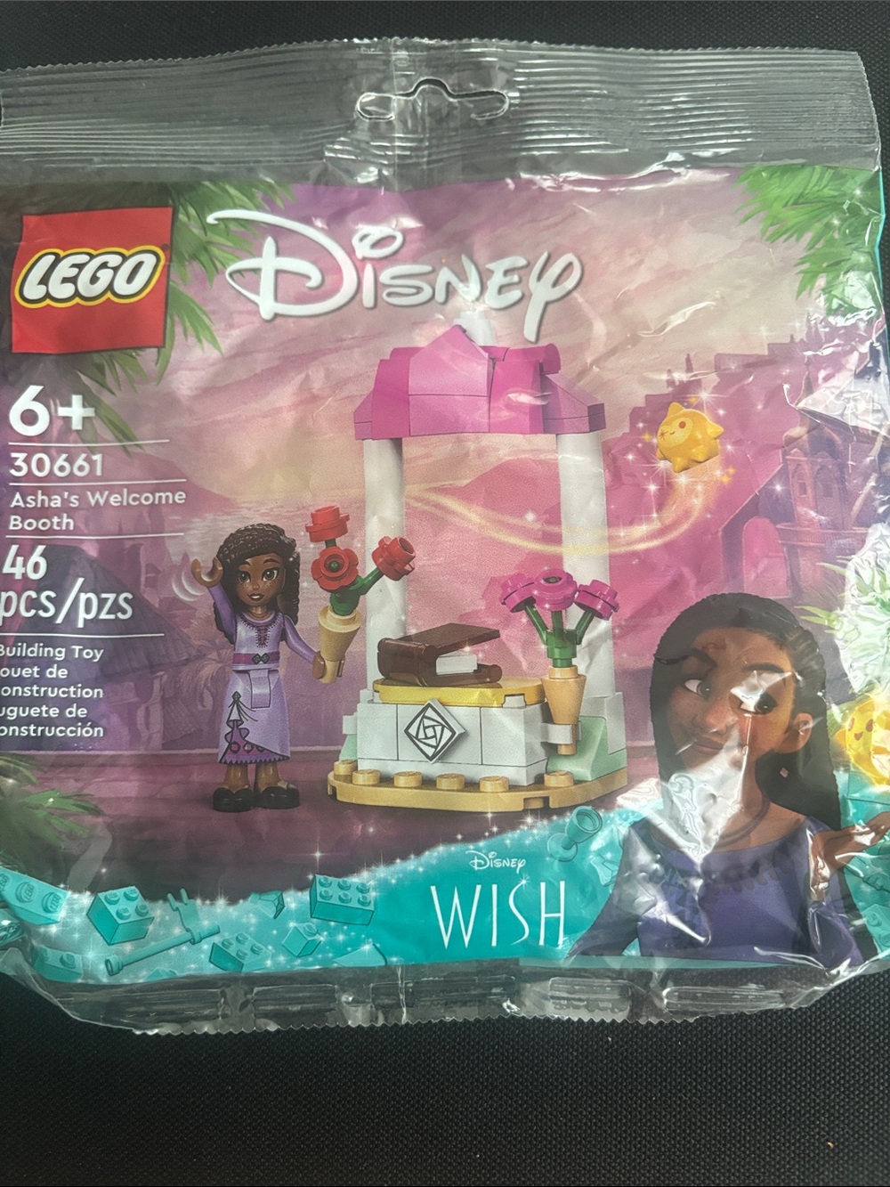 Lego Disney Wish Asha's Welcome Booth Pink White Gold